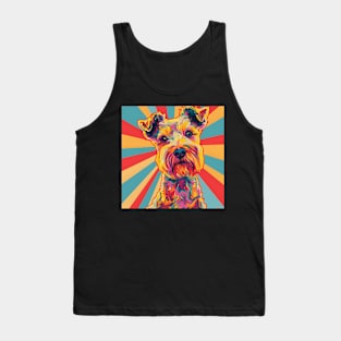 70s Lakeland Terrier Vibes: Pastel Pup Parade Tank Top